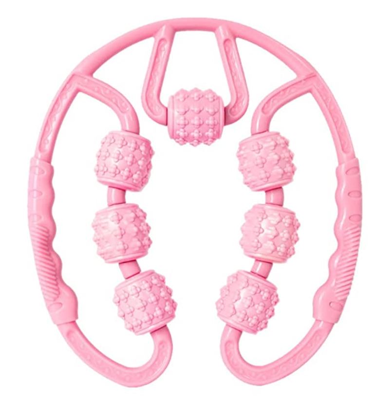 Om Anvay 7 Wheel Yoga Massage Roller Trigger Point Massage Rollers Muscle Massage Roller Fascia Massager for Neck Arm Legs Relaxer Muscle Tissue Tool