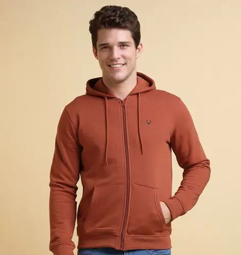 Brown hoodie with zip up