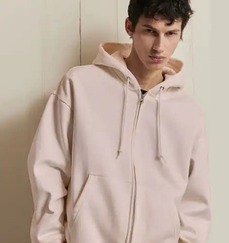 Pink hoodie with zip up