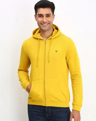 Yellow hoodie with zip up