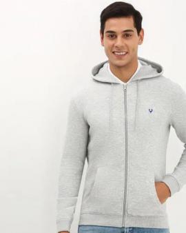 Grey hoodie with zip up