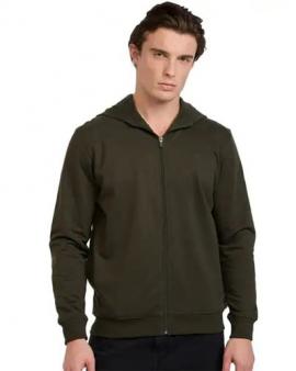 Solid green hoodie with zip up