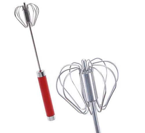 Stainless Steel Manual Rotary Egg Beater Hand Crank Blender Cooking Tool