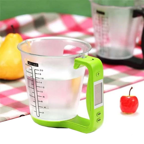 Measuring Jug, Electronic Scale, Digital Measuring Cup Scale,Weighing Device Thermometer with LCD Display Measuring Cup