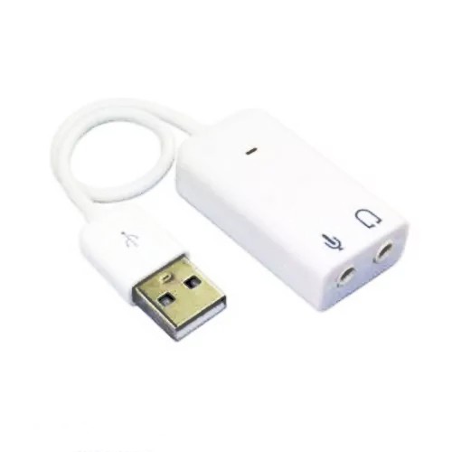 USB Sound Adapter 7.1 Channel - White Sound Card Adapter