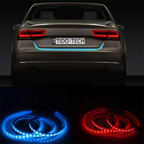 Car Led Strip Trunk Tail Brake Turn Signal Lights Ice Blue Red Yellow White