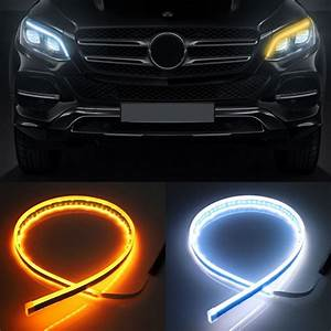 Pack of two Super Slim Strip Tape Lights Waterproof Car Decoration