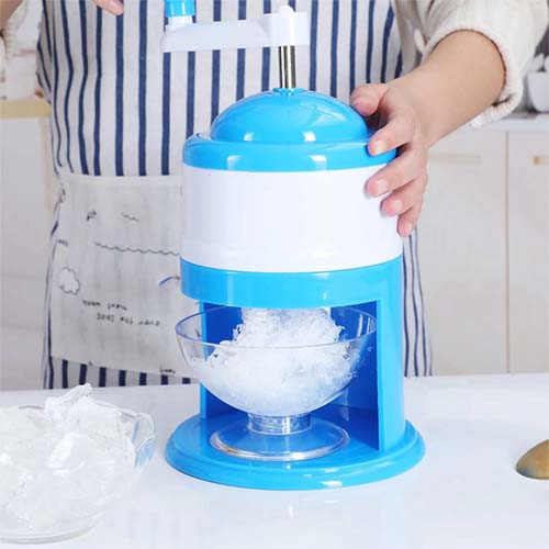 Manual Ice Crusher, Watertight Ice Shaver Machine Portable Snow Cone Maker Crushed Ice Maker Ice Maker Crushed Ice for Home School Office Travel