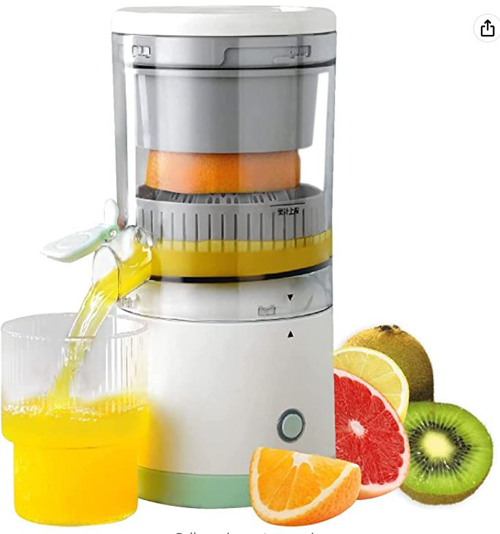 Electric Citrus Juicer - Portable, Wireless, Rechargeable Hands Free Orange Juicer & Lemon Squeezer for Grapefruit, Lemon, Watermelon with USB Charger