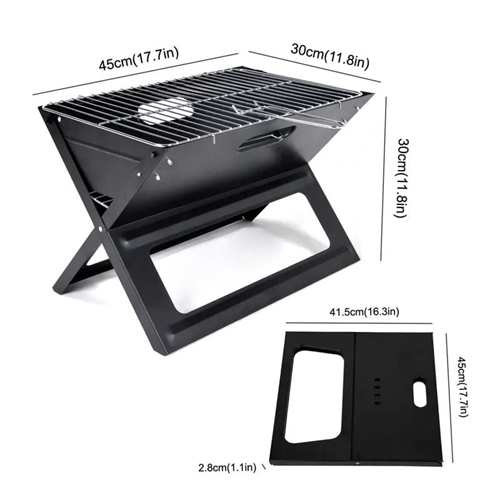 Folding Grill Portable Picnic BBQ with Chrome Plated Cooking Grid