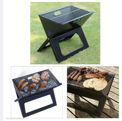 Folding Grill Portable Picnic BBQ with Chrome Plated Cooking Grid