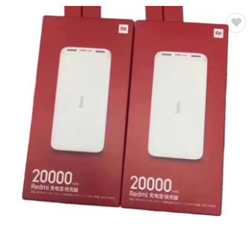Original Xiaomi Redmi Power Bank 20000mAh Portable Charger Support QC3.0 Dual USB Mi External Battery Bank Phones