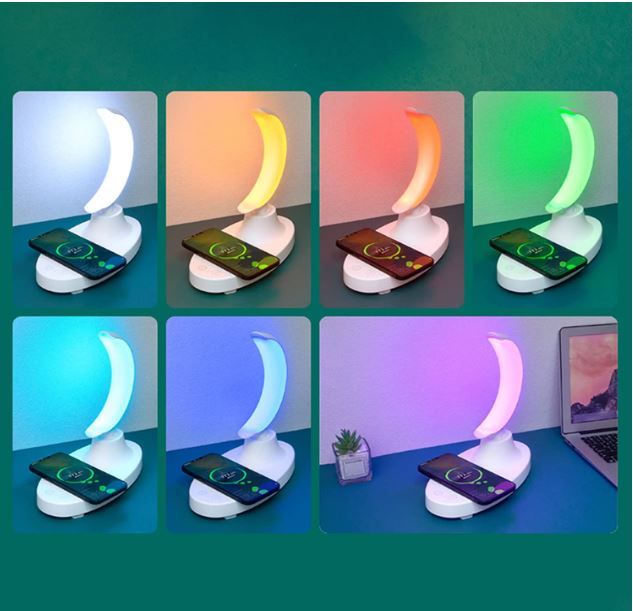 Birdfly 5.0 Bluetooth Audio with 10 W Wireless Charging, Colorful Ambient Light, Three-Level Brightness Adjustment with USB Interface