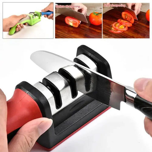Multifunctional 3 Steps Manual Knife Sharpener